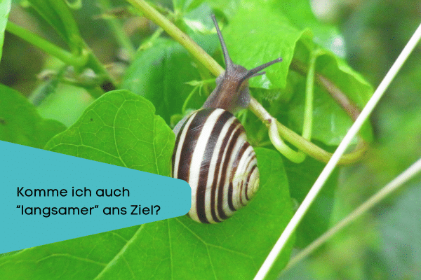 Komme ich auch "langsamer" ans Ziel?